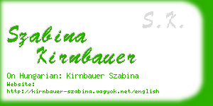 szabina kirnbauer business card